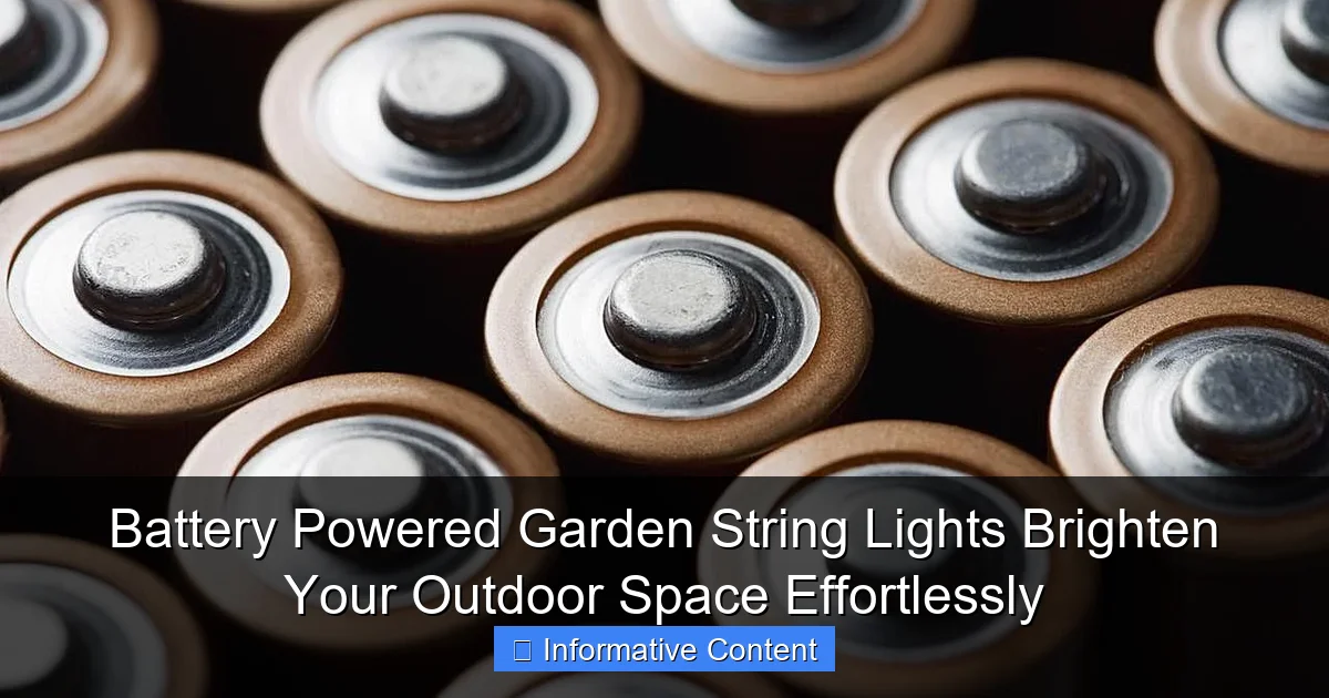 Battery Powered Garden String Lights Brighten Your Outdoor Space Effortlessly