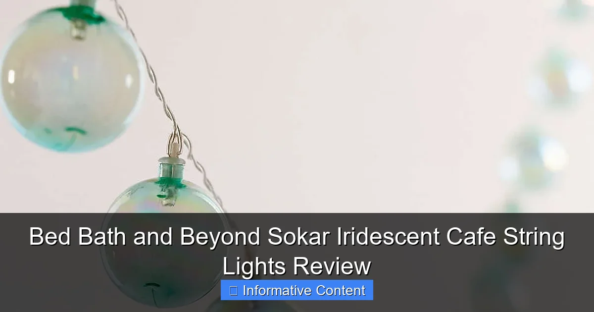 Bed Bath and Beyond Sokar Iridescent Cafe String Lights Review