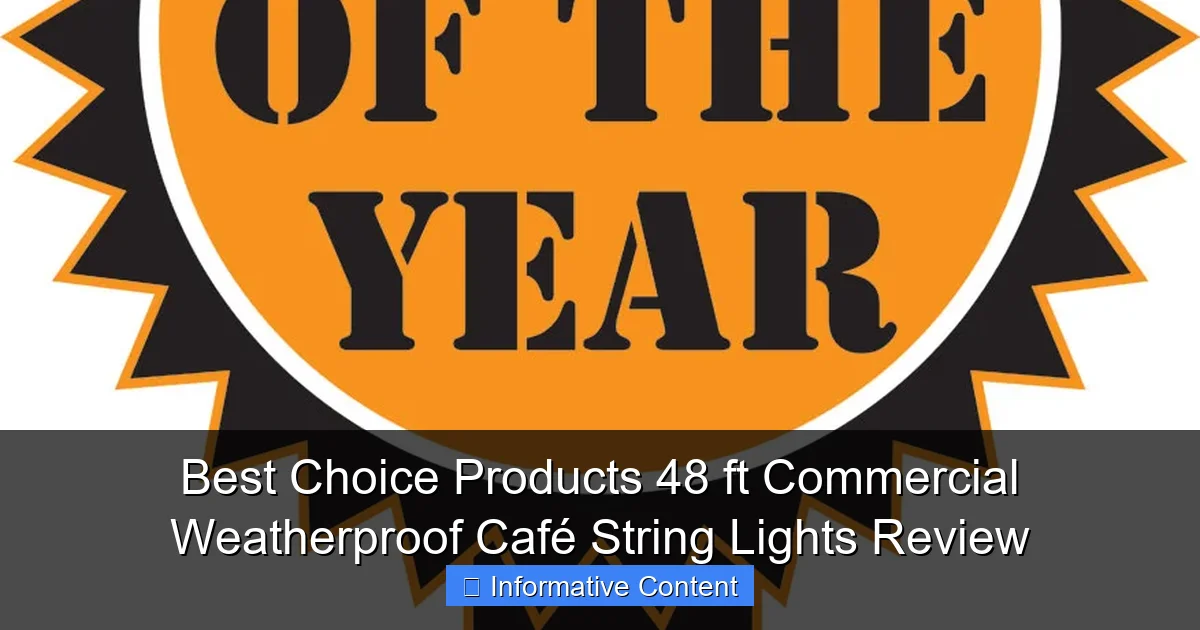 Best Choice Products 48 ft Commercial Weatherproof Café String Lights Review