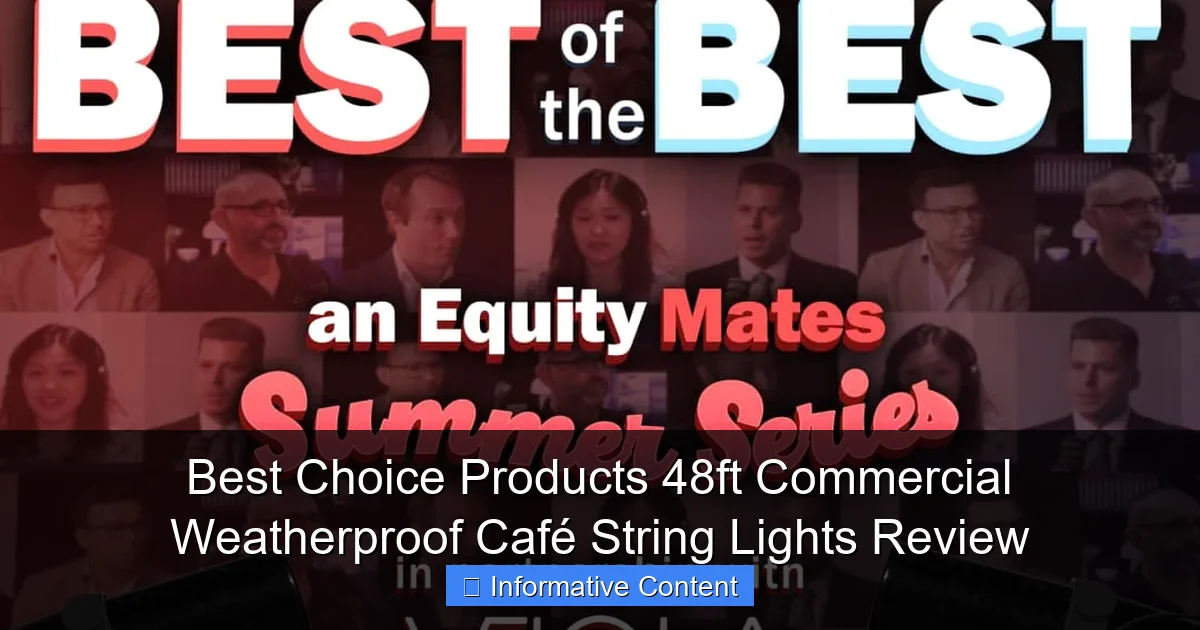 Best Choice Products 48ft Commercial Weatherproof Café String Lights Review