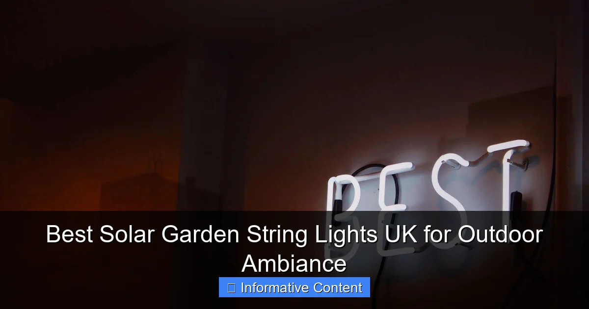 Best Solar Garden String Lights UK for Outdoor Ambiance