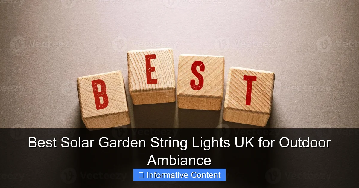 Best Solar Garden String Lights UK for Outdoor Ambiance