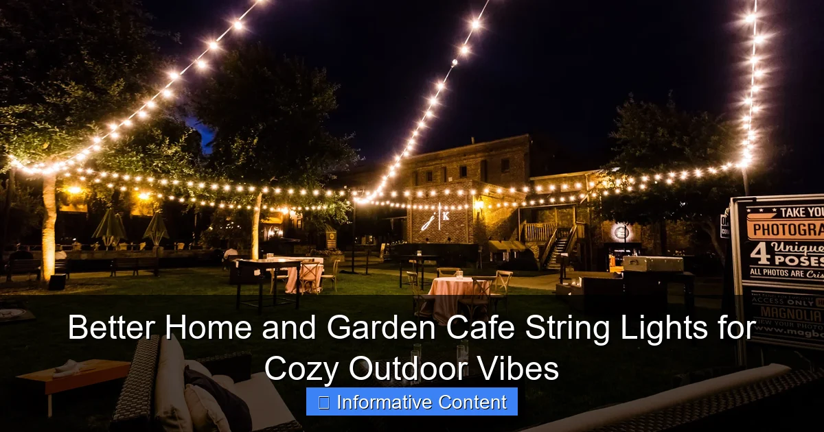 Better Home and Garden Cafe String Lights for Cozy Outdoor Vibes