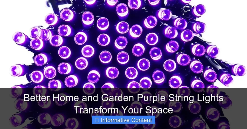 Better Home and Garden Purple String Lights Transform Your Space