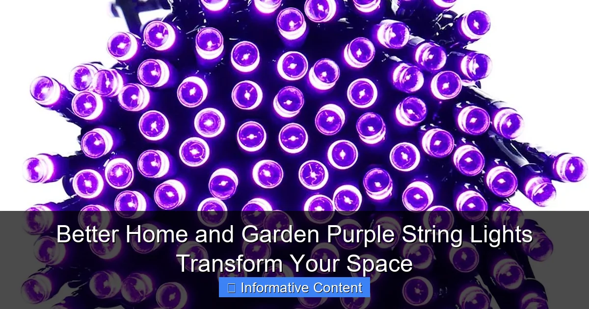 Better Home and Garden Purple String Lights Transform Your Space