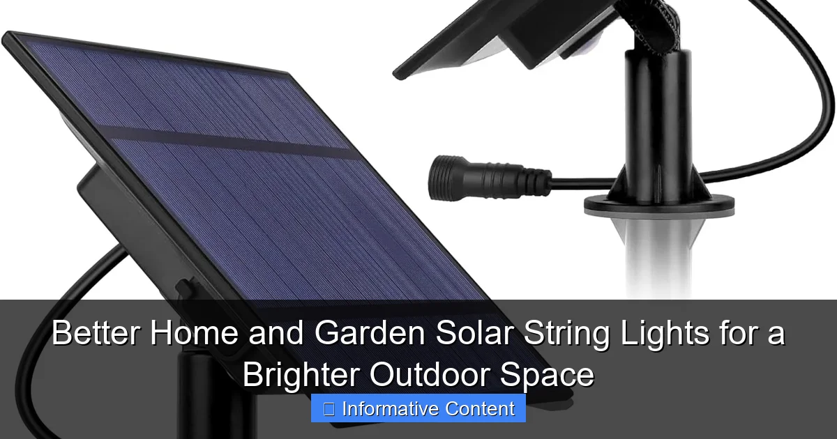 Better Home and Garden Solar String Lights for a Brighter Outdoor Space