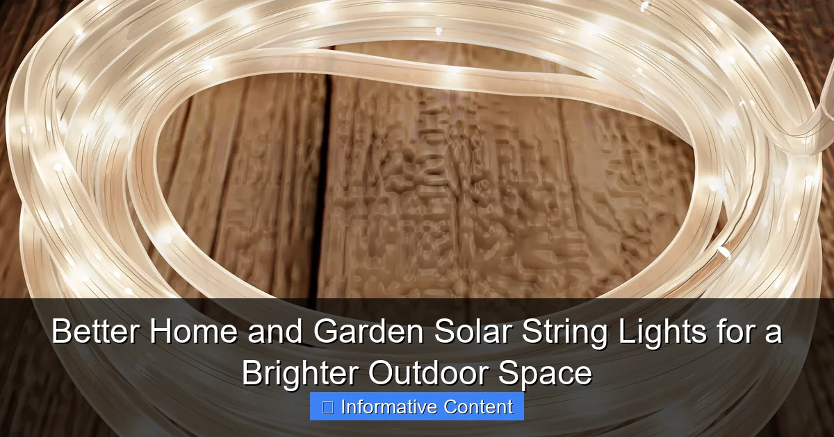 Better Home and Garden Solar String Lights for a Brighter Outdoor Space