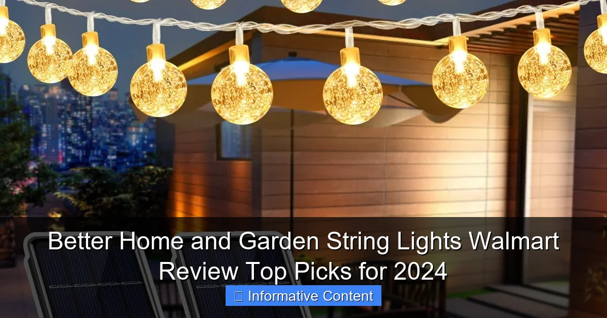 Better Home and Garden String Lights Walmart Review Top Picks for 2024