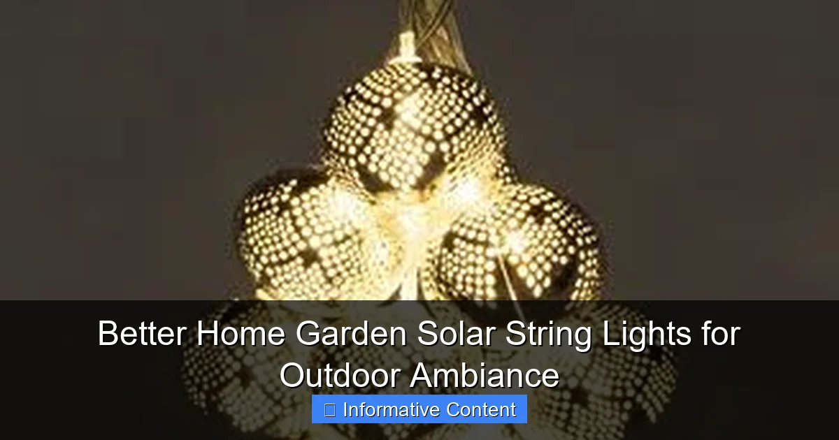 Better Home Garden Solar String Lights for Outdoor Ambiance