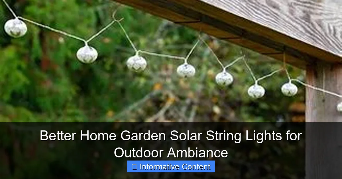 Better Home Garden Solar String Lights for Outdoor Ambiance