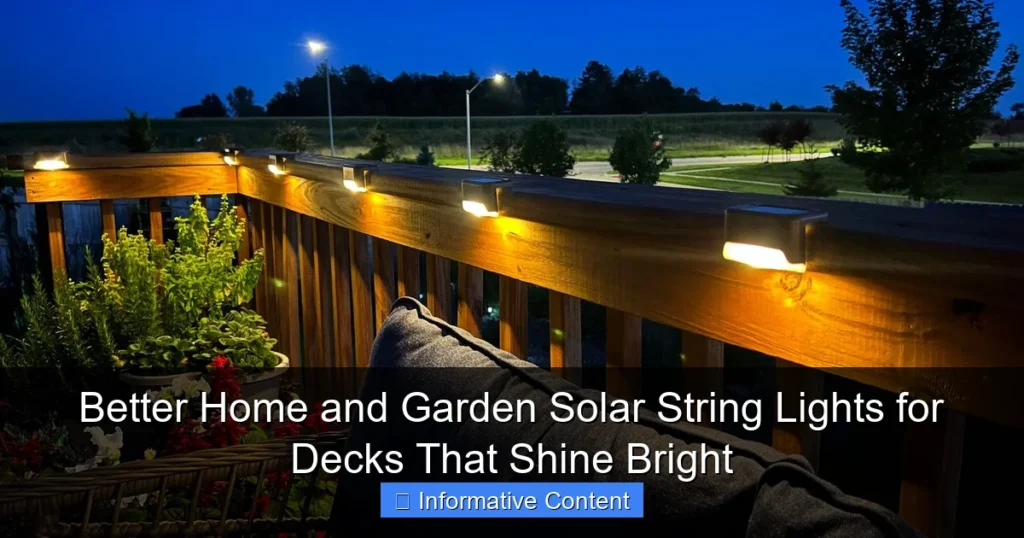 Better Home and Garden Solar String Lights for Decks That Shine Bright
