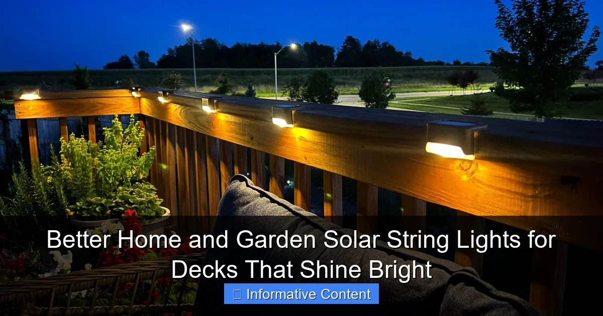 Better Home and Garden Solar String Lights for Decks That Shine Bright