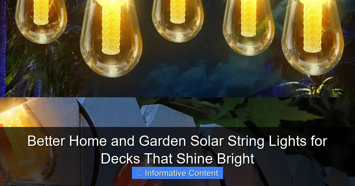Better Home and Garden Solar String Lights for Decks That Shine Bright