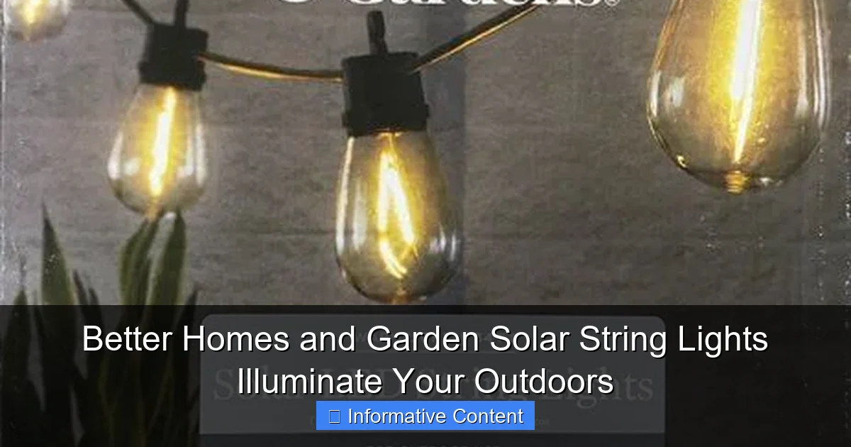 Better Homes and Garden Solar String Lights Illuminate Your Outdoors