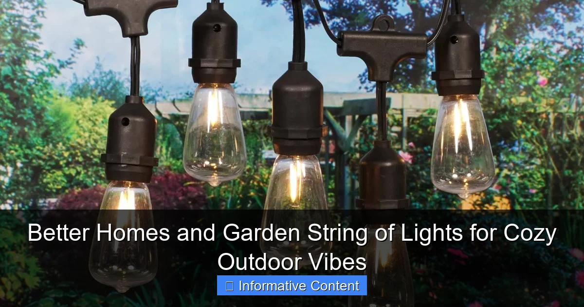Better Homes and Garden String of Lights for Cozy Outdoor Vibes