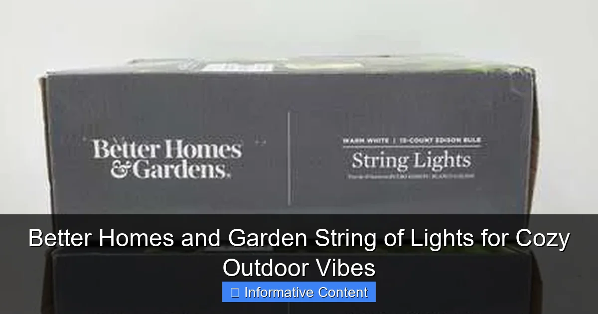 Better Homes and Garden String of Lights for Cozy Outdoor Vibes