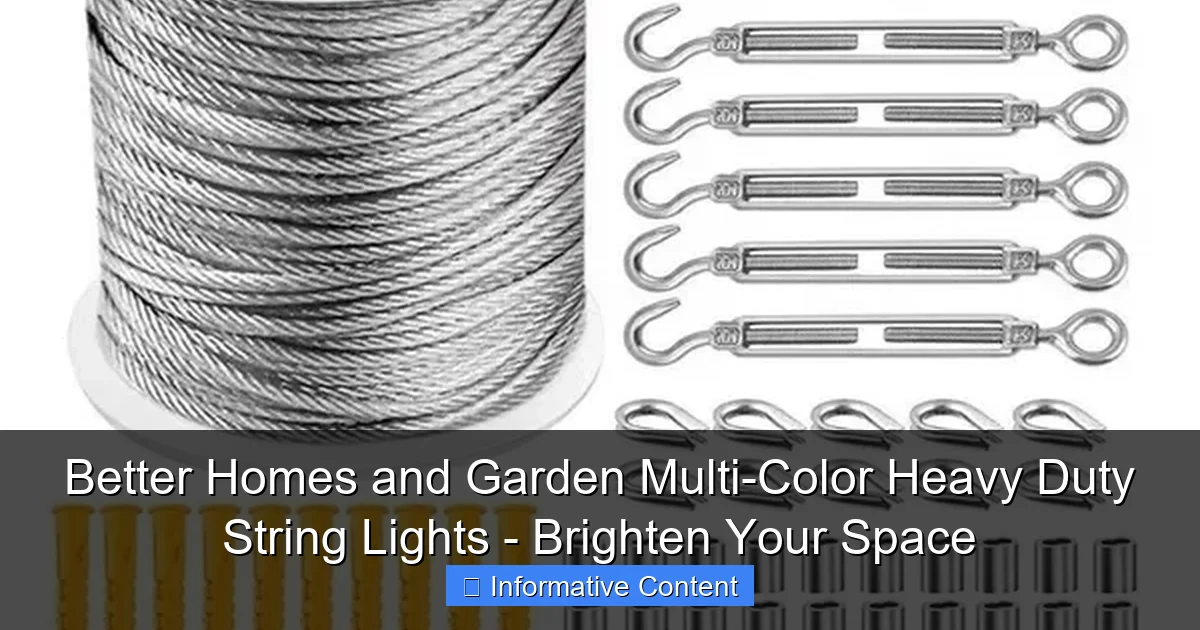 Better Homes and Garden Multi-Color Heavy Duty String Lights - Brighten Your Space