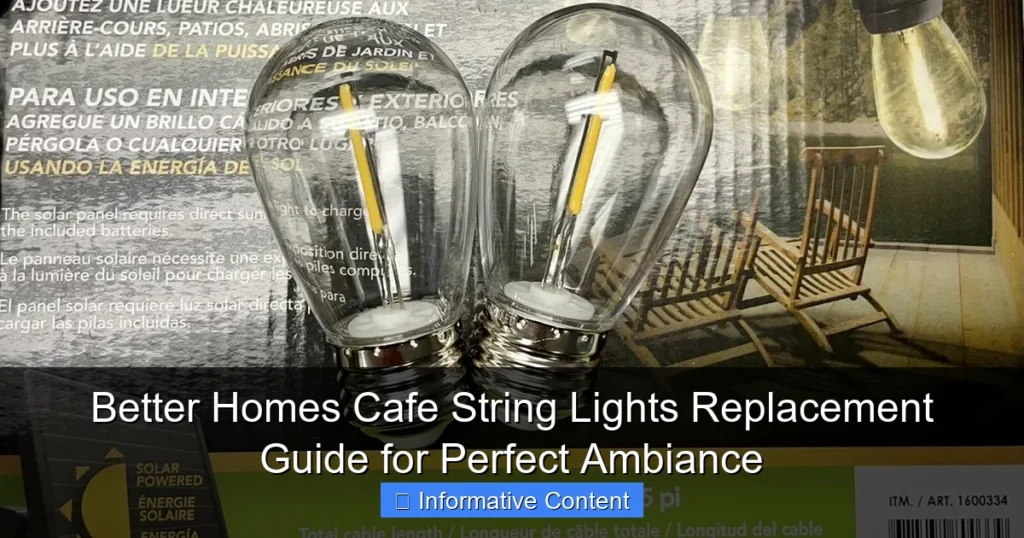 Better Homes Cafe String Lights Replacement Guide for Perfect Ambiance