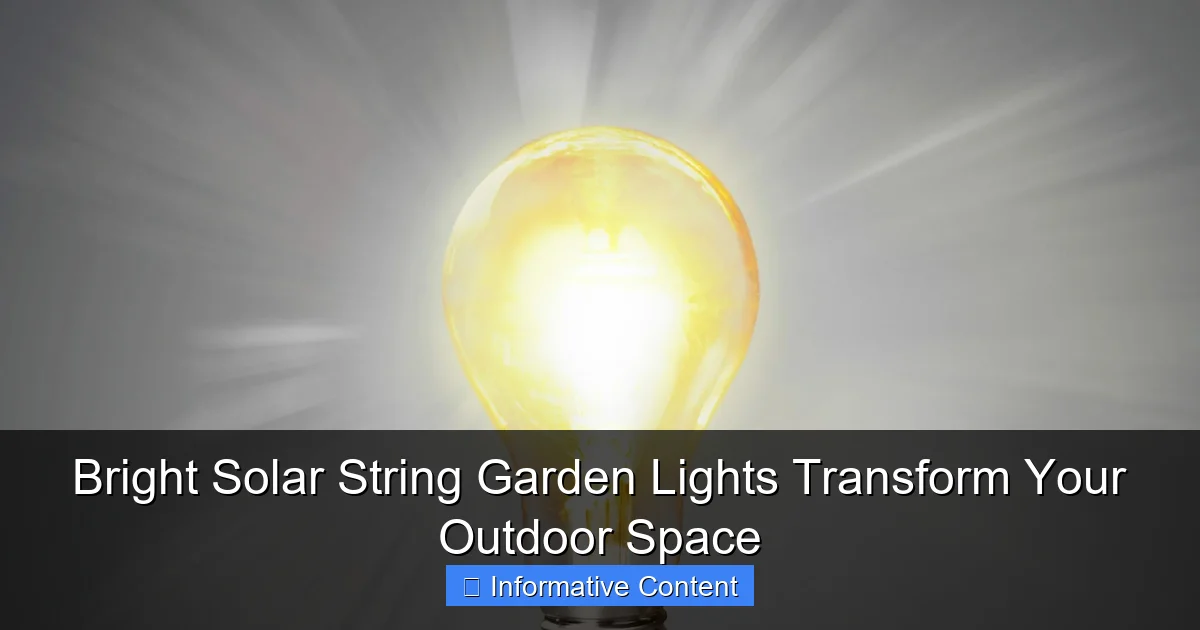 Bright Solar String Garden Lights Transform Your Outdoor Space