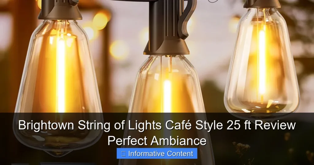 Brightown String of Lights Café Style 25 ft Review Perfect Ambiance