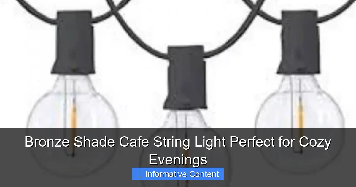 Bronze Shade Cafe String Light Perfect for Cozy Evenings