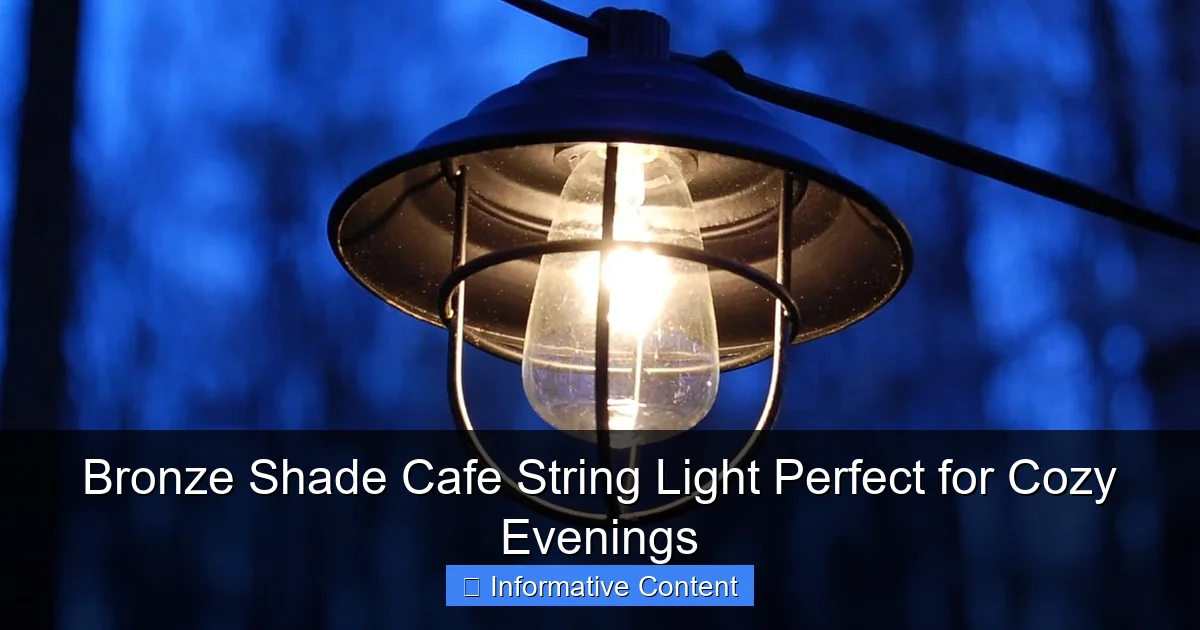 Bronze Shade Cafe String Light Perfect for Cozy Evenings