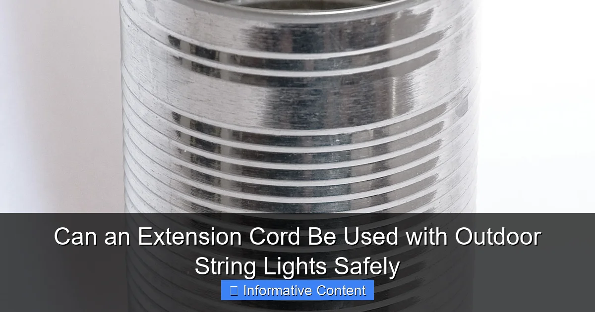 Can an Extension Cord Be Used with Outdoor String Lights Safely