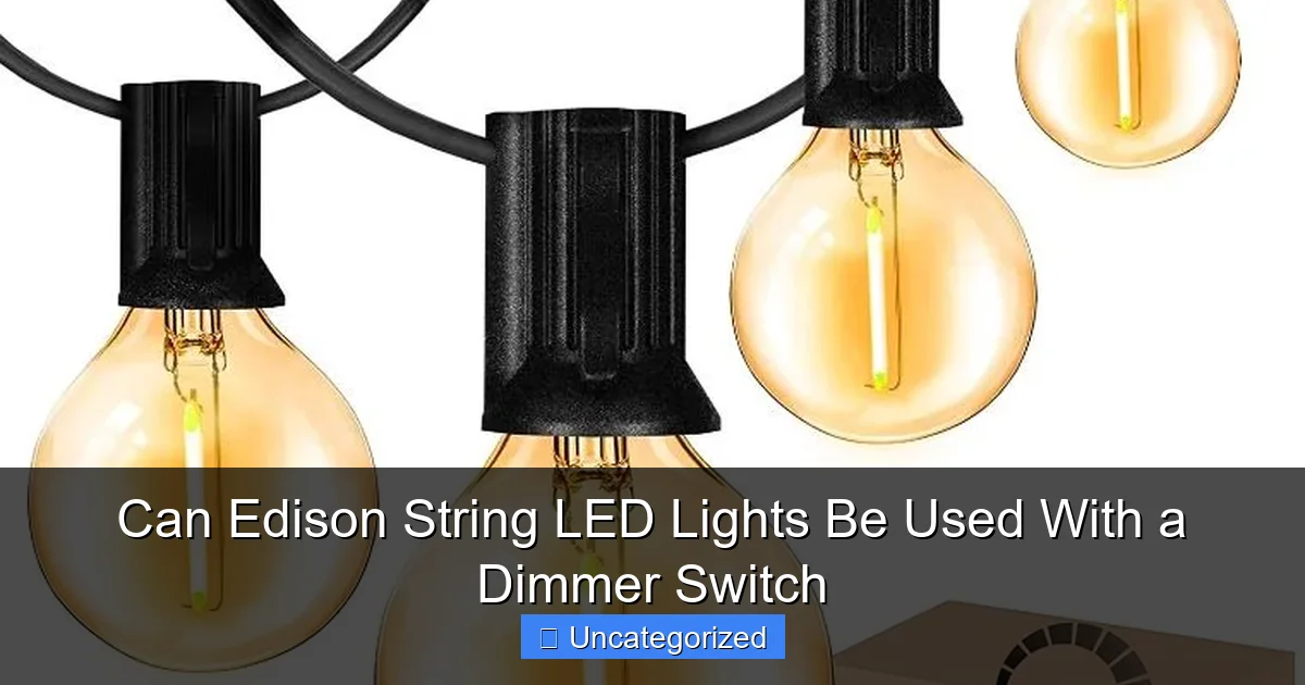 Can Edison String LED Lights Be Used With a Dimmer Switch