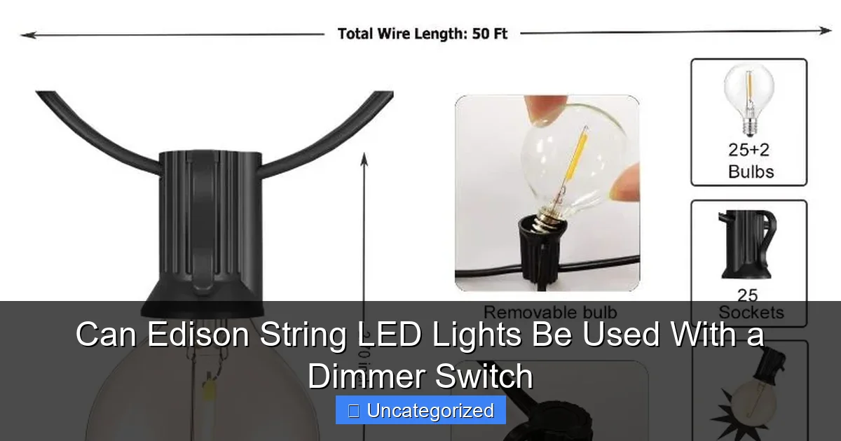 Can Edison String LED Lights Be Used With a Dimmer Switch