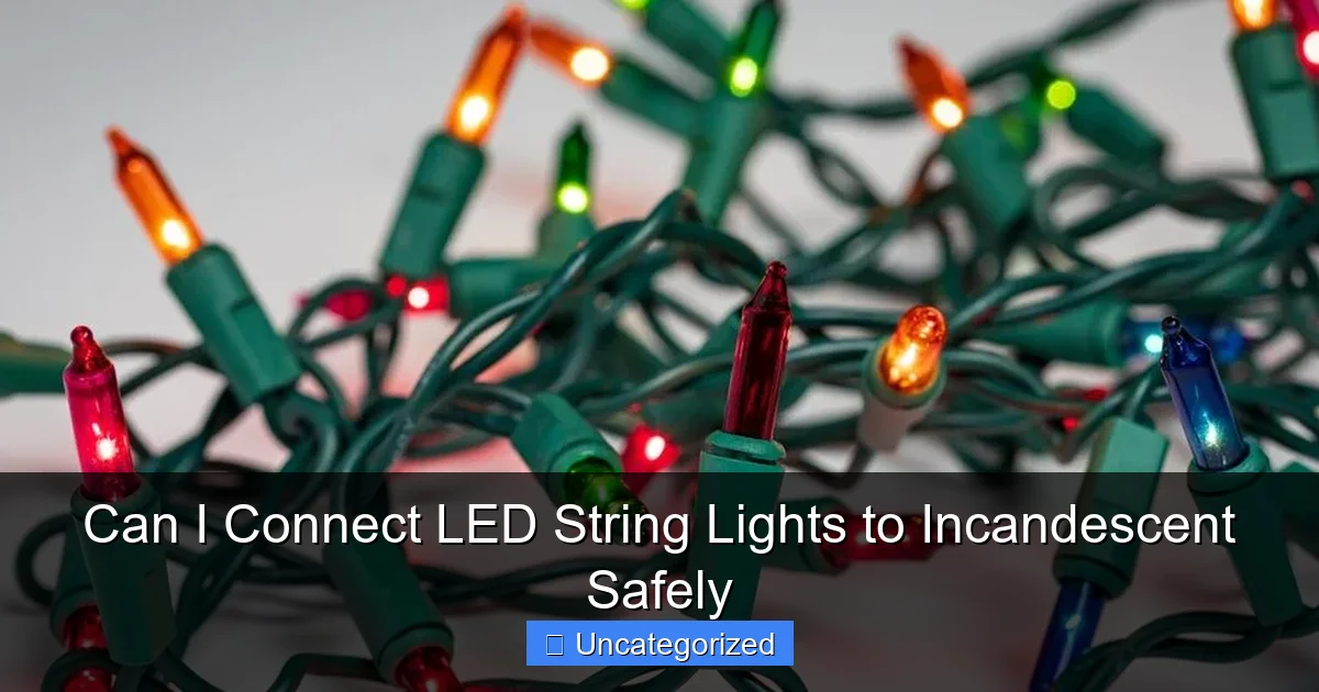 Can I Connect LED String Lights to Incandescent Safely