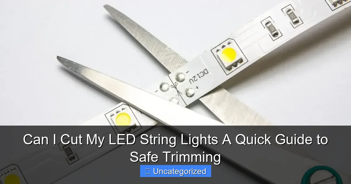 Can I Cut My LED String Lights A Quick Guide to Safe Trimming