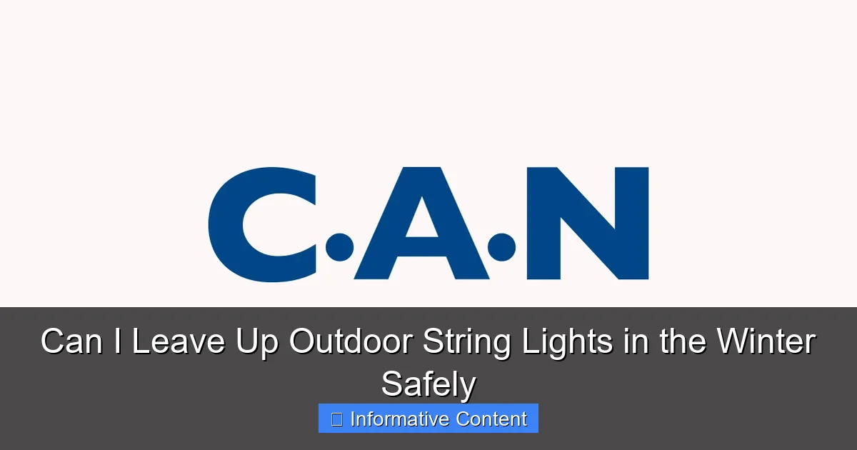 Can I Leave Up Outdoor String Lights in the Winter Safely