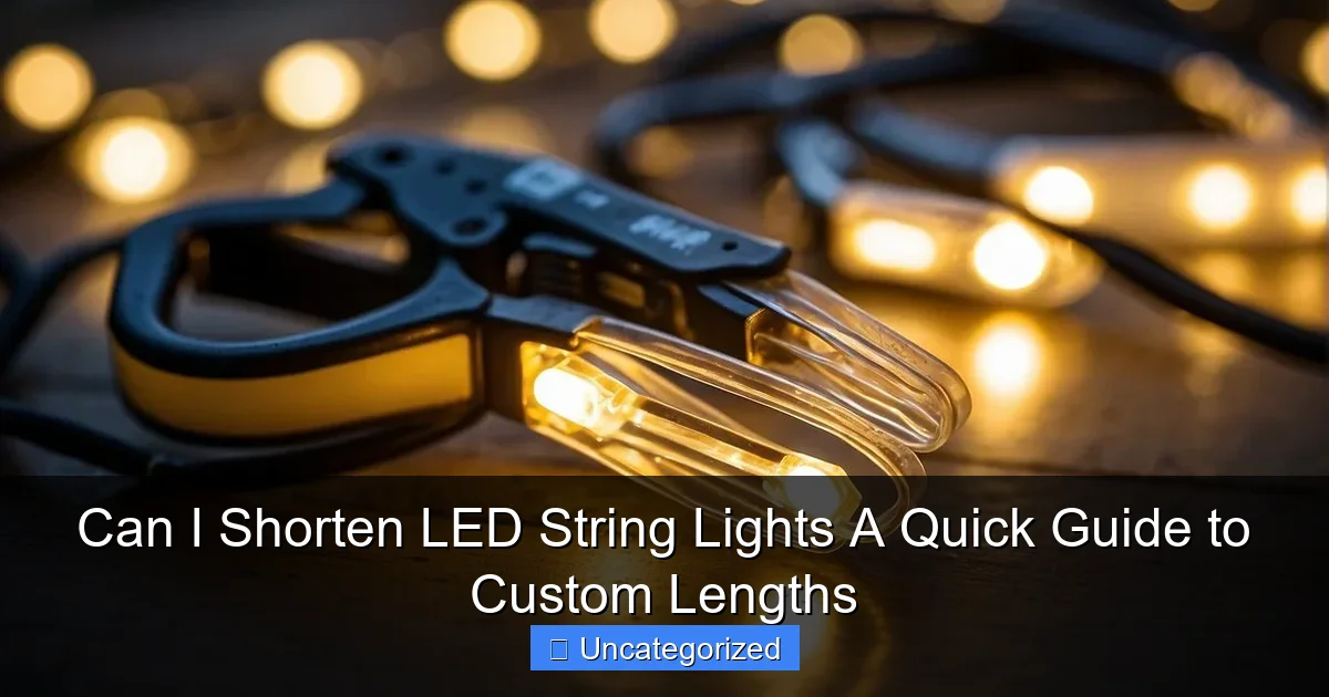 Can I Shorten LED String Lights A Quick Guide to Custom Lengths