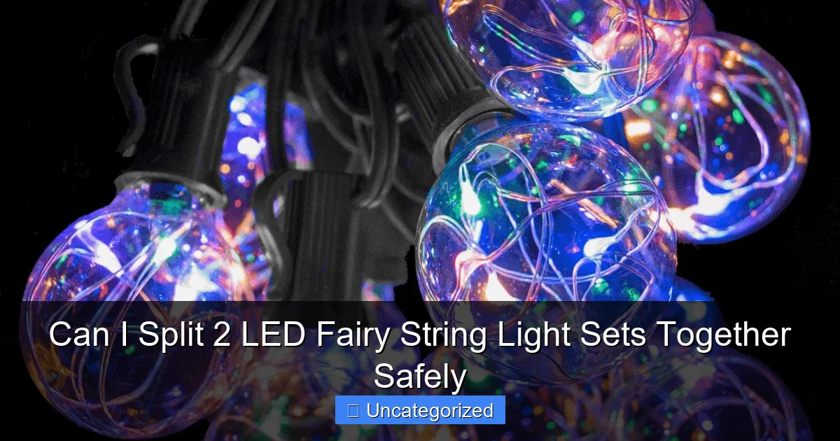 Can I Split 2 LED Fairy String Light Sets Together Safely