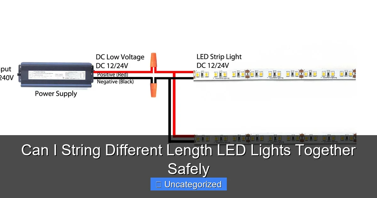 Can I String Different Length LED Lights Together Safely