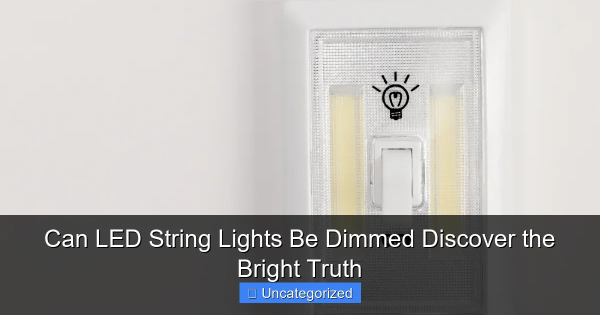 Can LED String Lights Be Dimmed Discover the Bright Truth