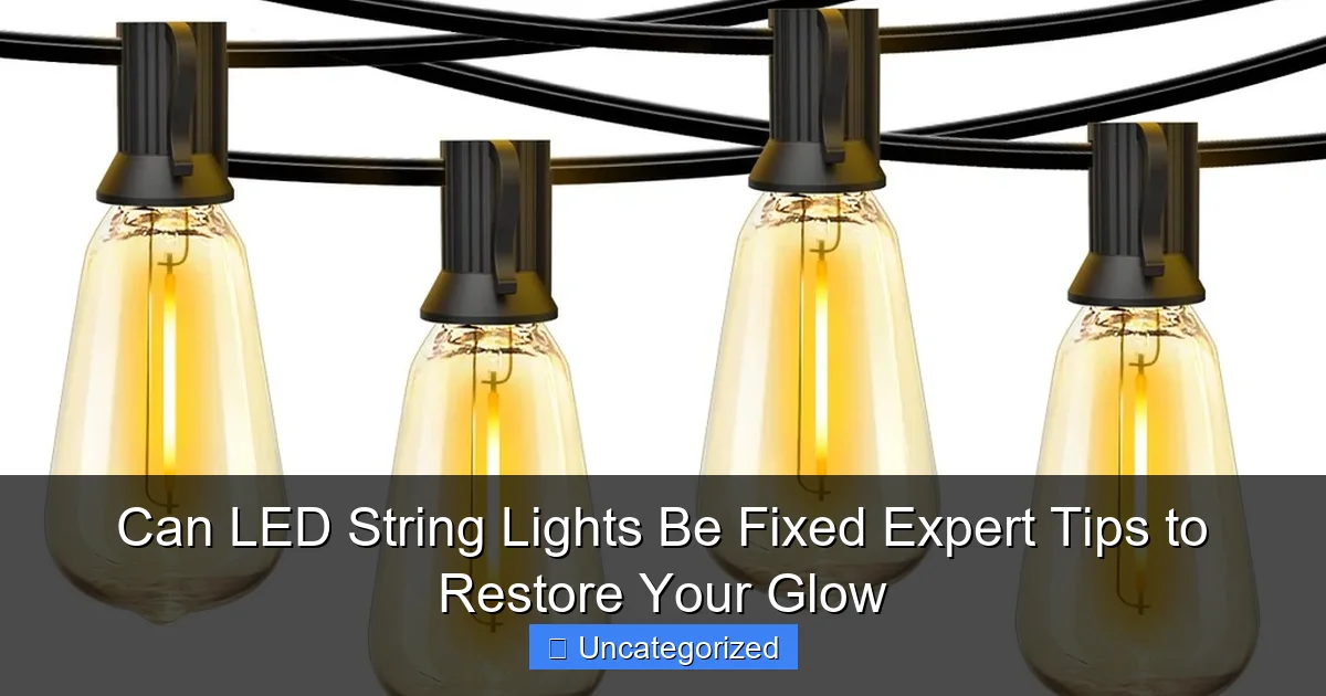 Can LED String Lights Be Fixed Expert Tips to Restore Your Glow
