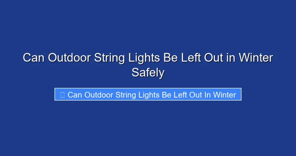 Can Outdoor String Lights Be Left Out in Winter Safely