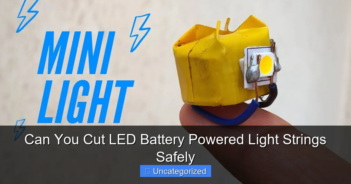 Can You Cut LED Battery Powered Light Strings Safely