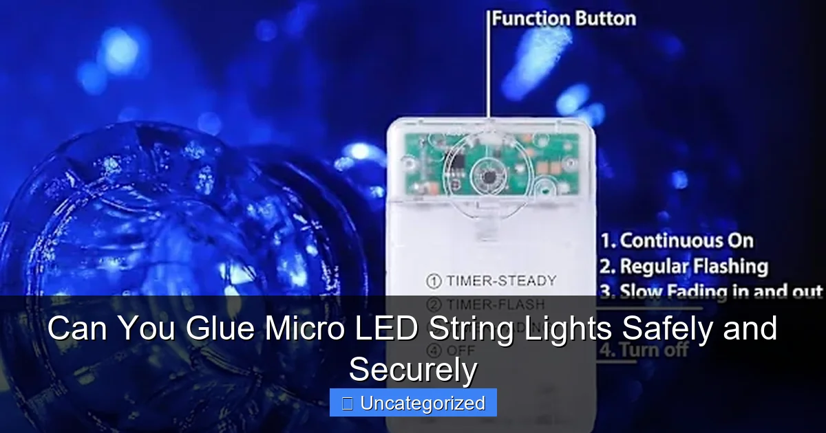Can You Glue Micro LED String Lights Safely and Securely