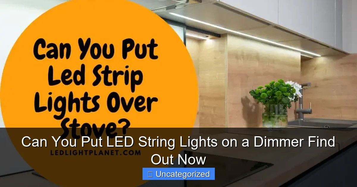 Can You Put LED String Lights on a Dimmer Find Out Now