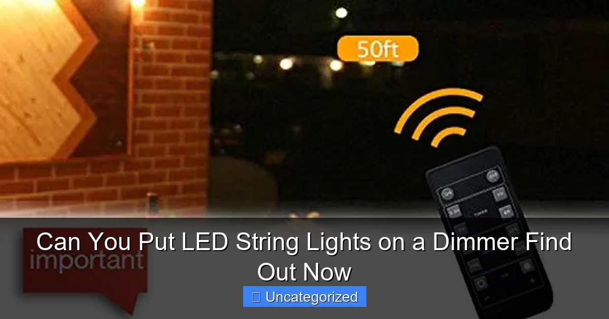 Can You Put LED String Lights on a Dimmer Find Out Now