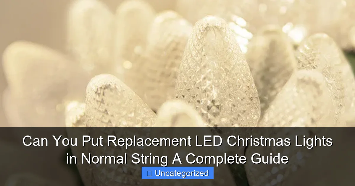 Can You Put Replacement LED Christmas Lights in Normal String A Complete Guide