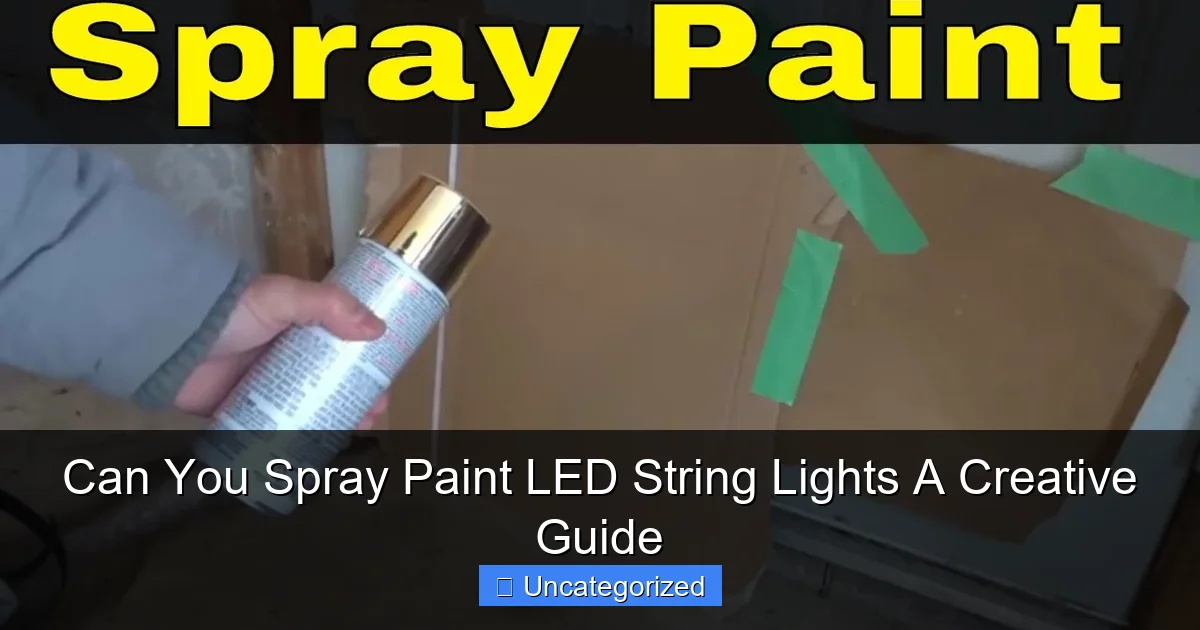 Can You Spray Paint LED String Lights A Creative Guide