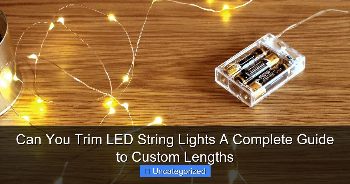 Can You Trim LED String Lights A Complete Guide to Custom Lengths