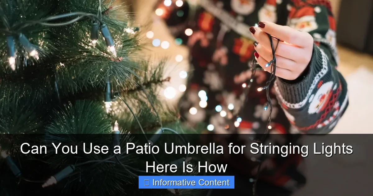 Can You Use a Patio Umbrella for Stringing Lights Here Is How