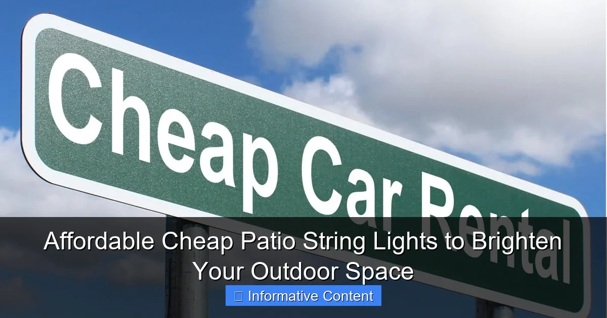 Affordable Cheap Patio String Lights to Brighten Your Outdoor Space