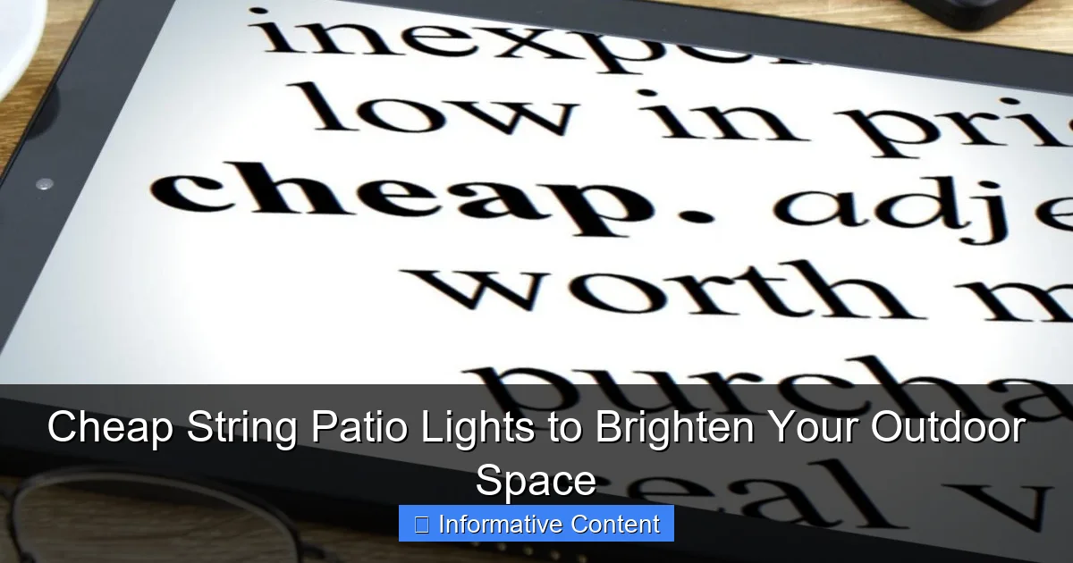 Cheap String Patio Lights to Brighten Your Outdoor Space