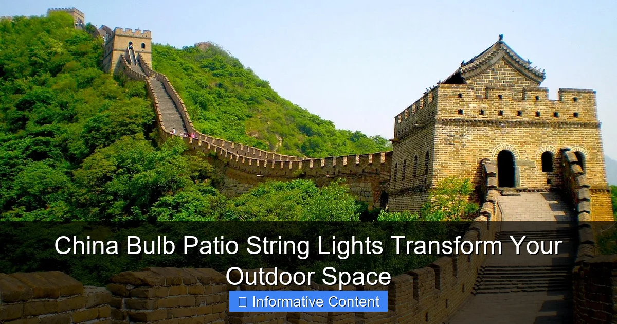 China Bulb Patio String Lights Transform Your Outdoor Space