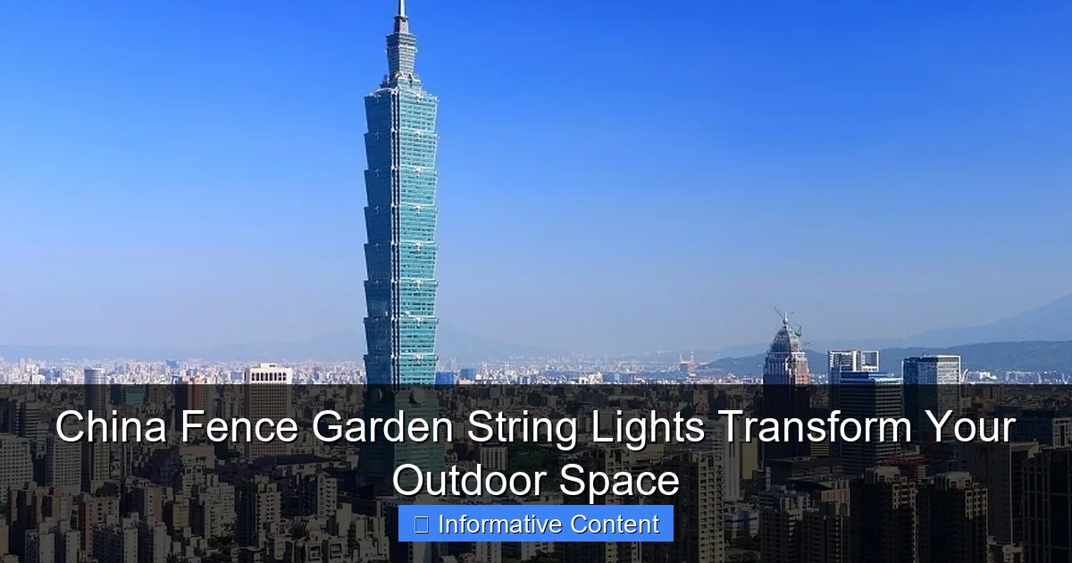 China Fence Garden String Lights Transform Your Outdoor Space
